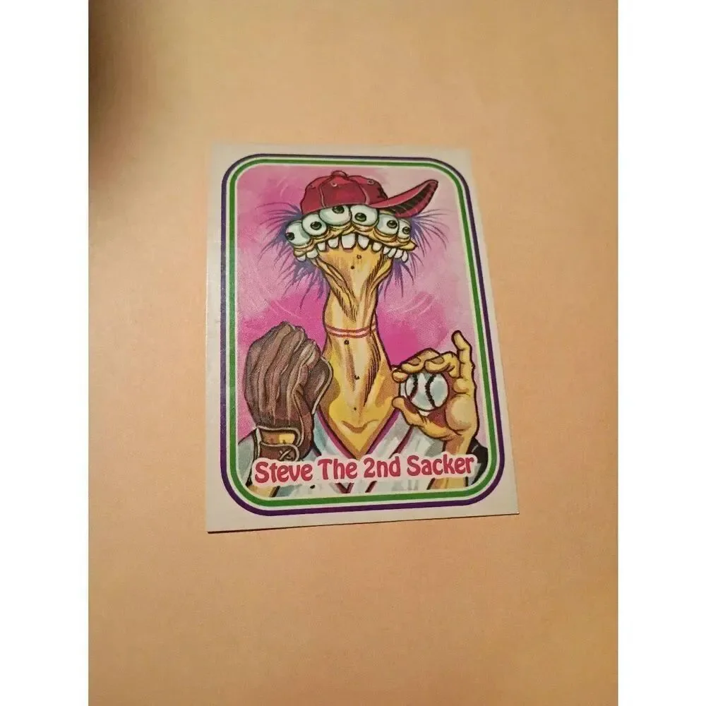 1988 Leaf Awesome All Stars Trading Card 7 Steve the 2nd Sacker Baseball Parody